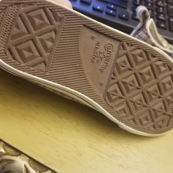 🔴 Kids Converse plaid All Star shoes - Picture 7 of 8